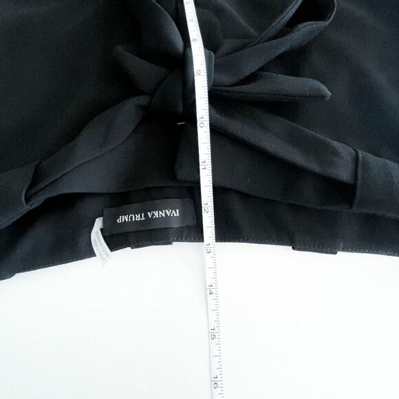 Ivanka Trump Womens Trouser Pants Bow Tie Black Size 10 NWT - Picture 9 of 11